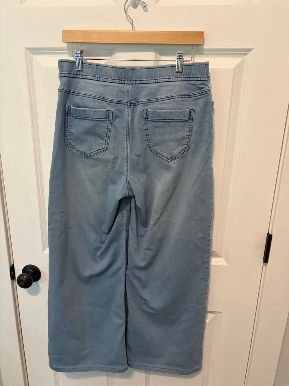 Light Blue Wide-Leg Denim Pants